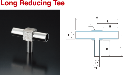 PRIMET Products TBW fittings Long Reducing Tee