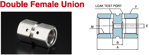 プライメット製品メタルシール継手 FEMALE UNION Double Female Union